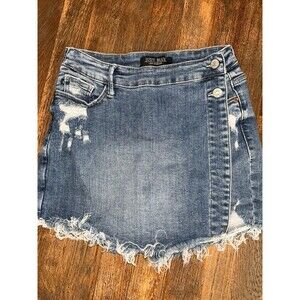 Judy Blue Skort Distressed Women's Size Small Blue Denim Stretch